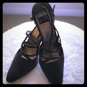 Elegant Strappy Gunmetal Gray Evening Shoe